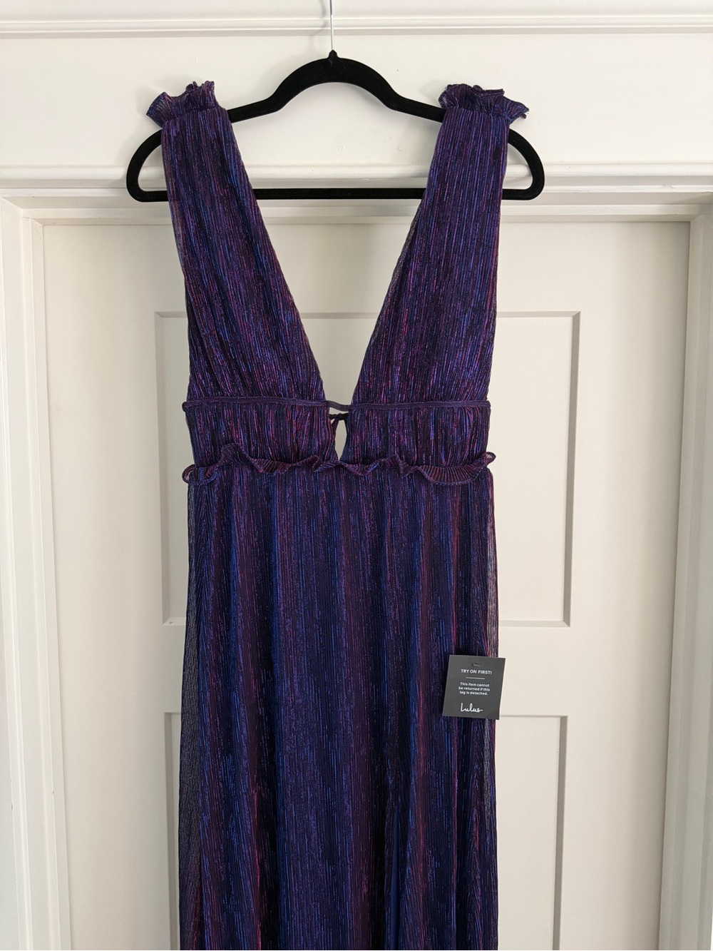 Lulus Iridescent Blue Maxi Dress - NWT - Medium